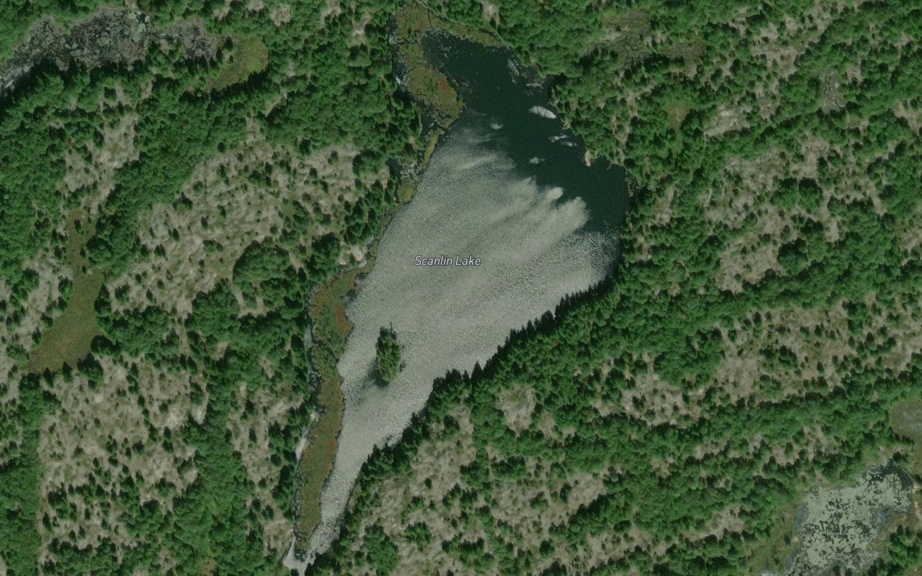 Satellite map of the Scanlin Lake