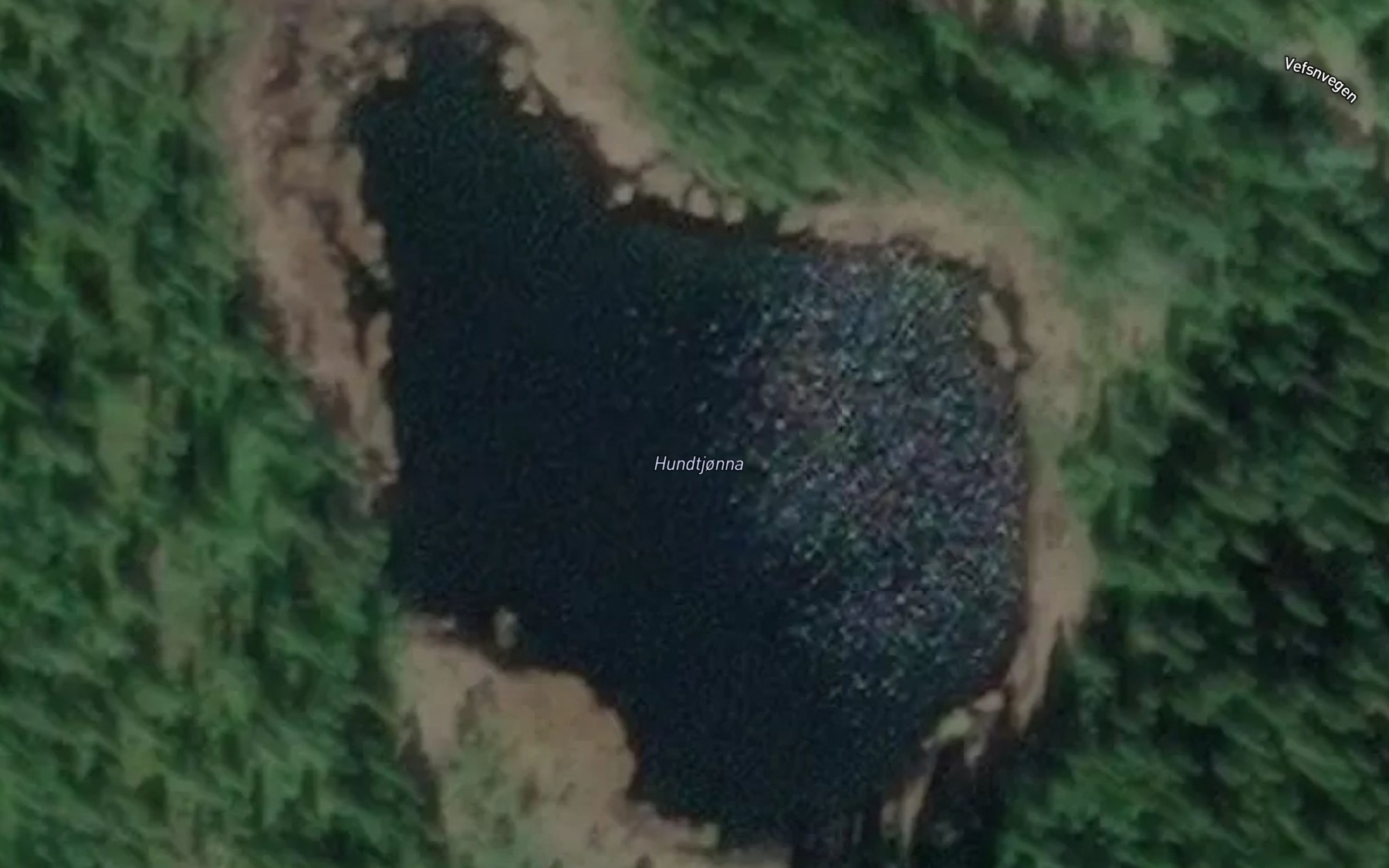 Satellite map of the Hundtjonna