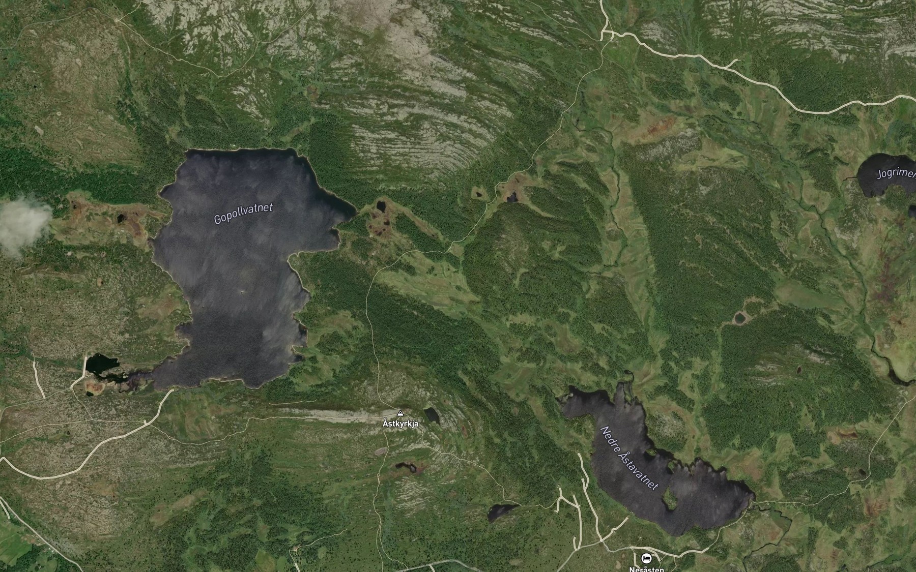 Satellite map of the Vesltautra