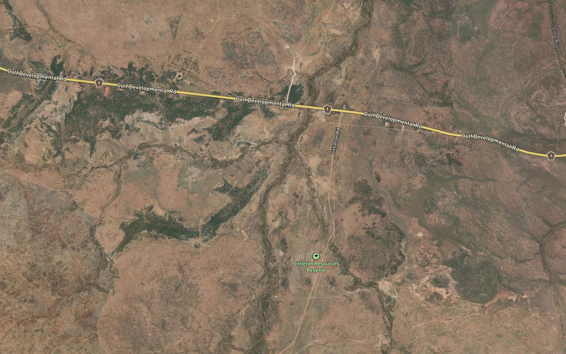 Satellite map of the Little Maitland Creek