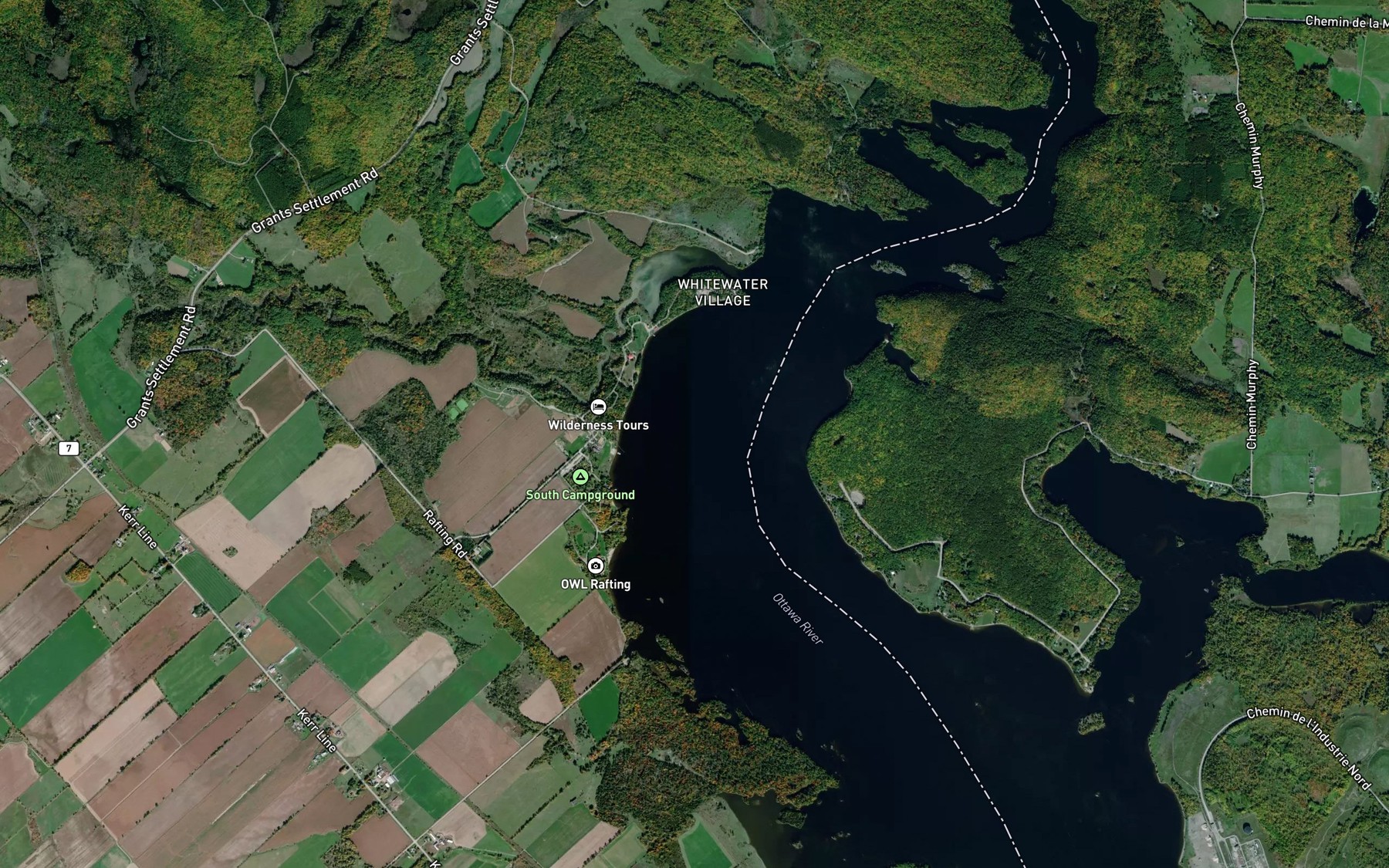 Satellite map of the Broomes Creek