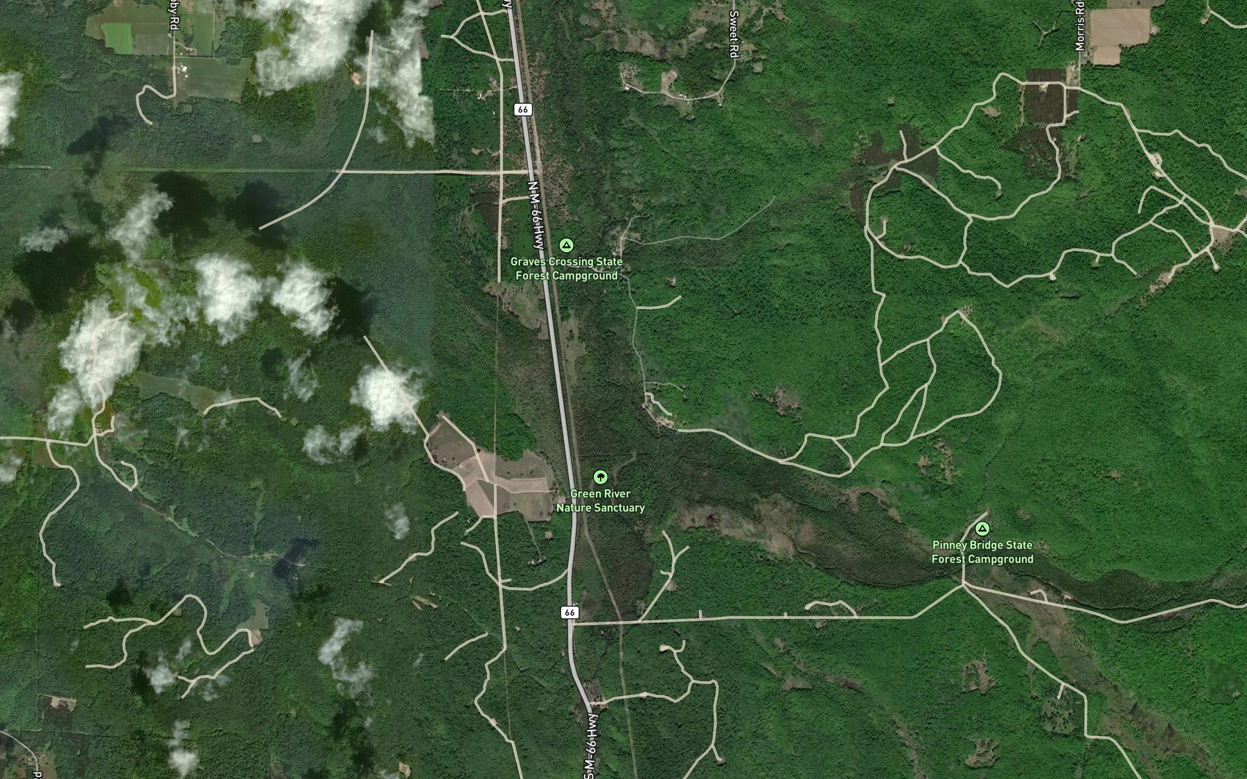 Satellite map of the Green River