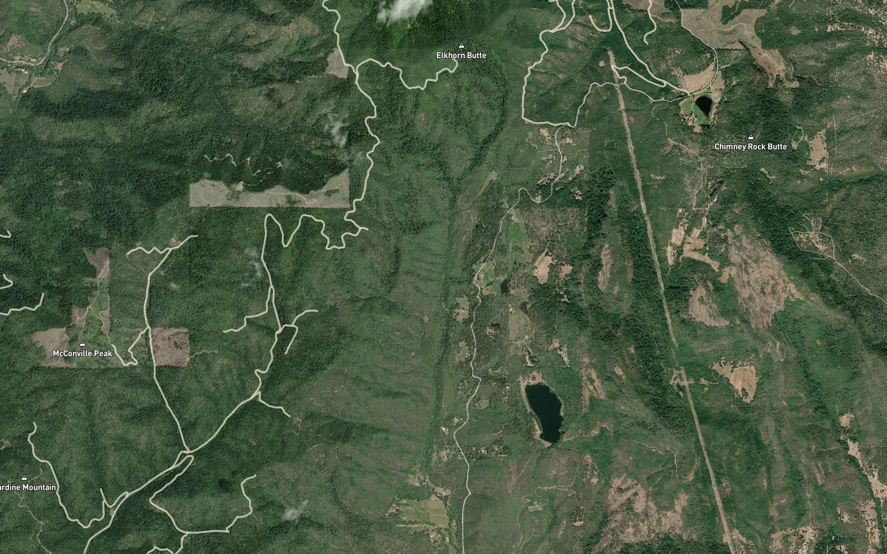 Satellite map of the Mineral Creek