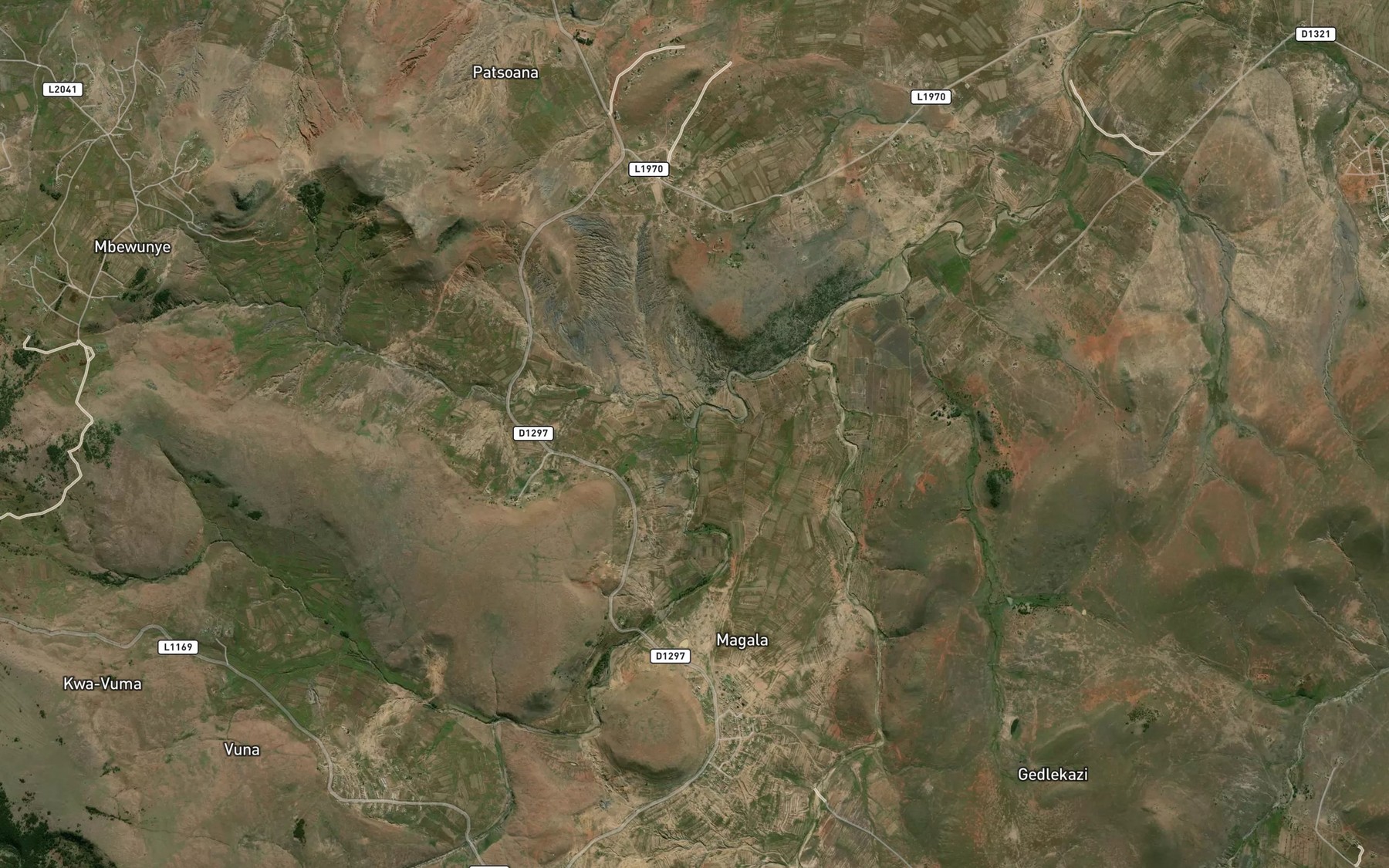 Satellite map of the Ngwebeni