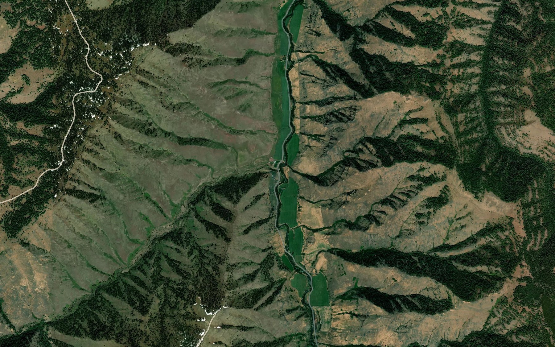 Satellite map of the Grouse Creek