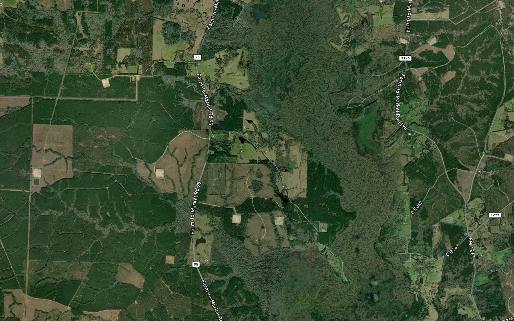 Satellite map of the B E Gartman Lake
