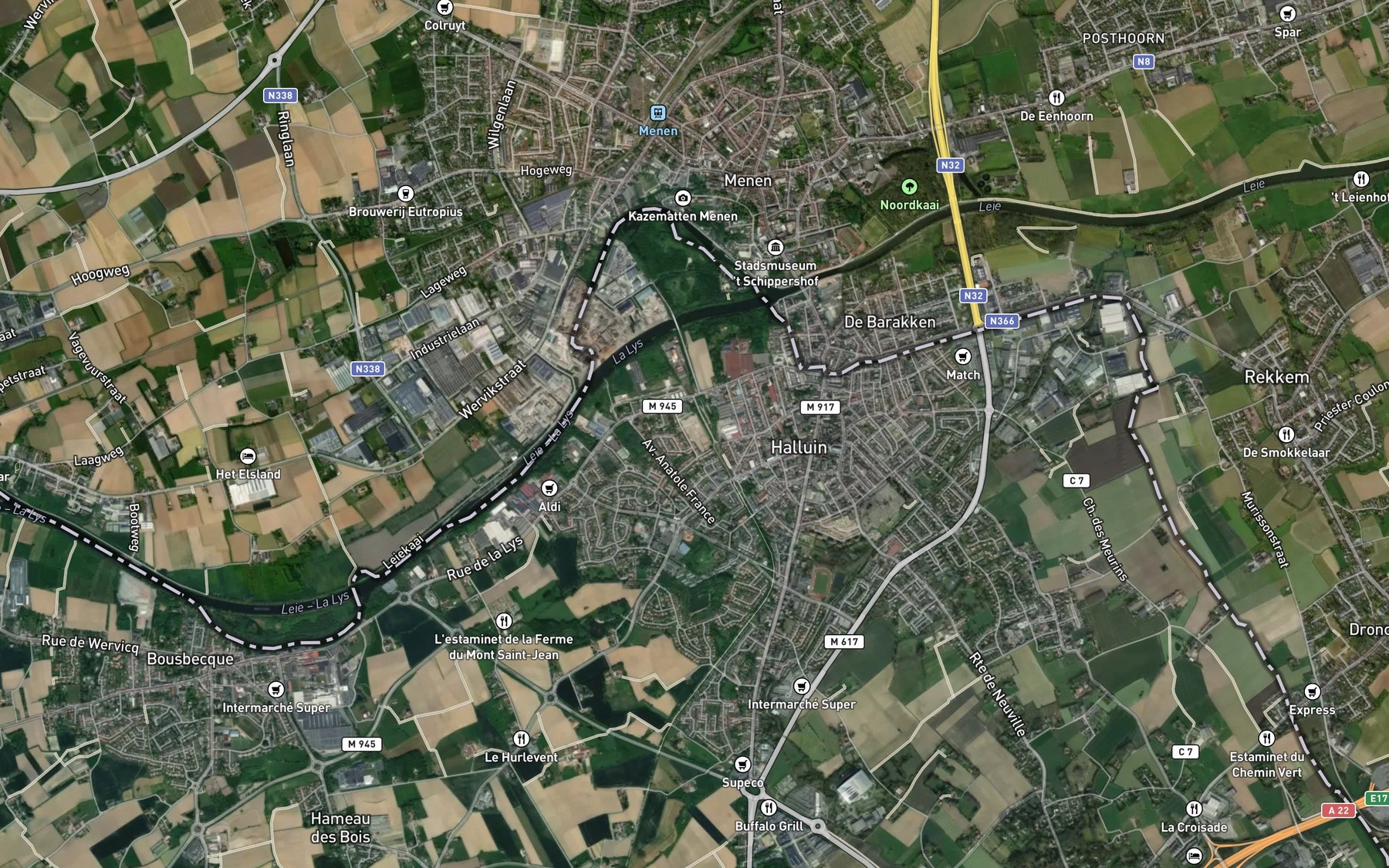 Satellite map of the Krombeek
