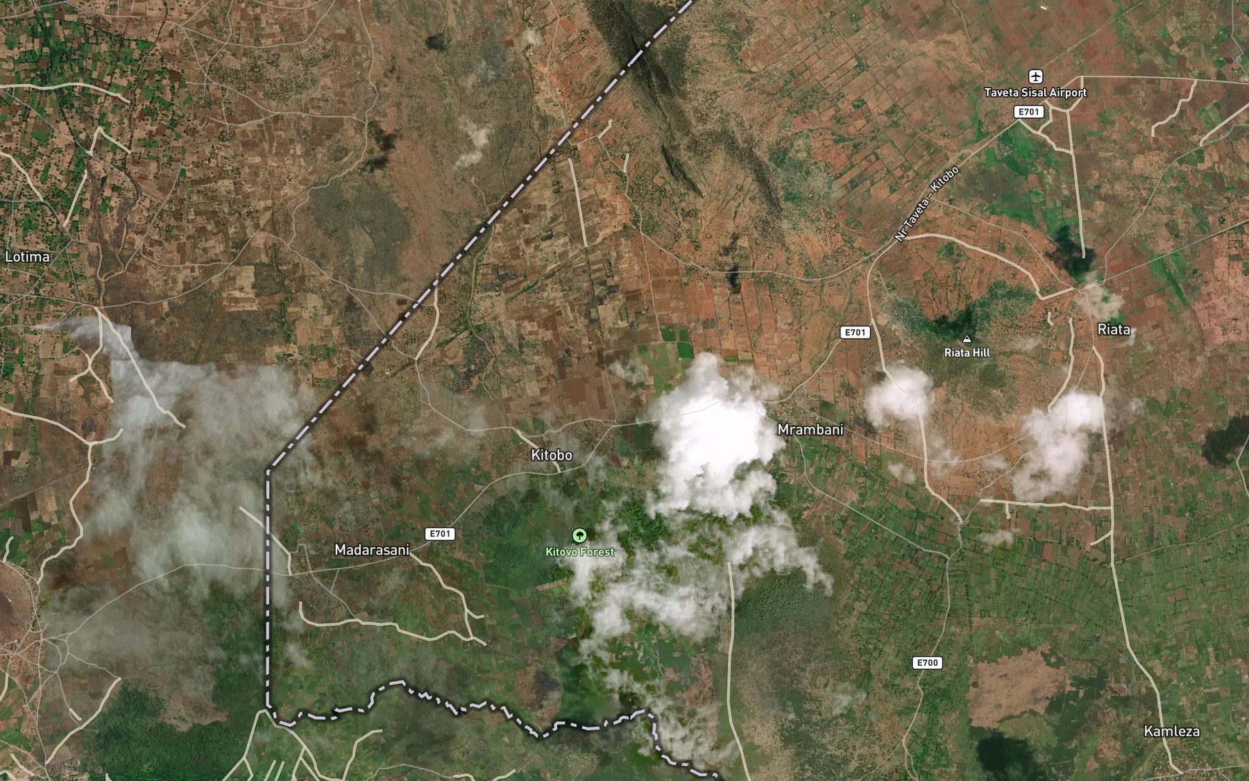 Satellite map of the Kitovo