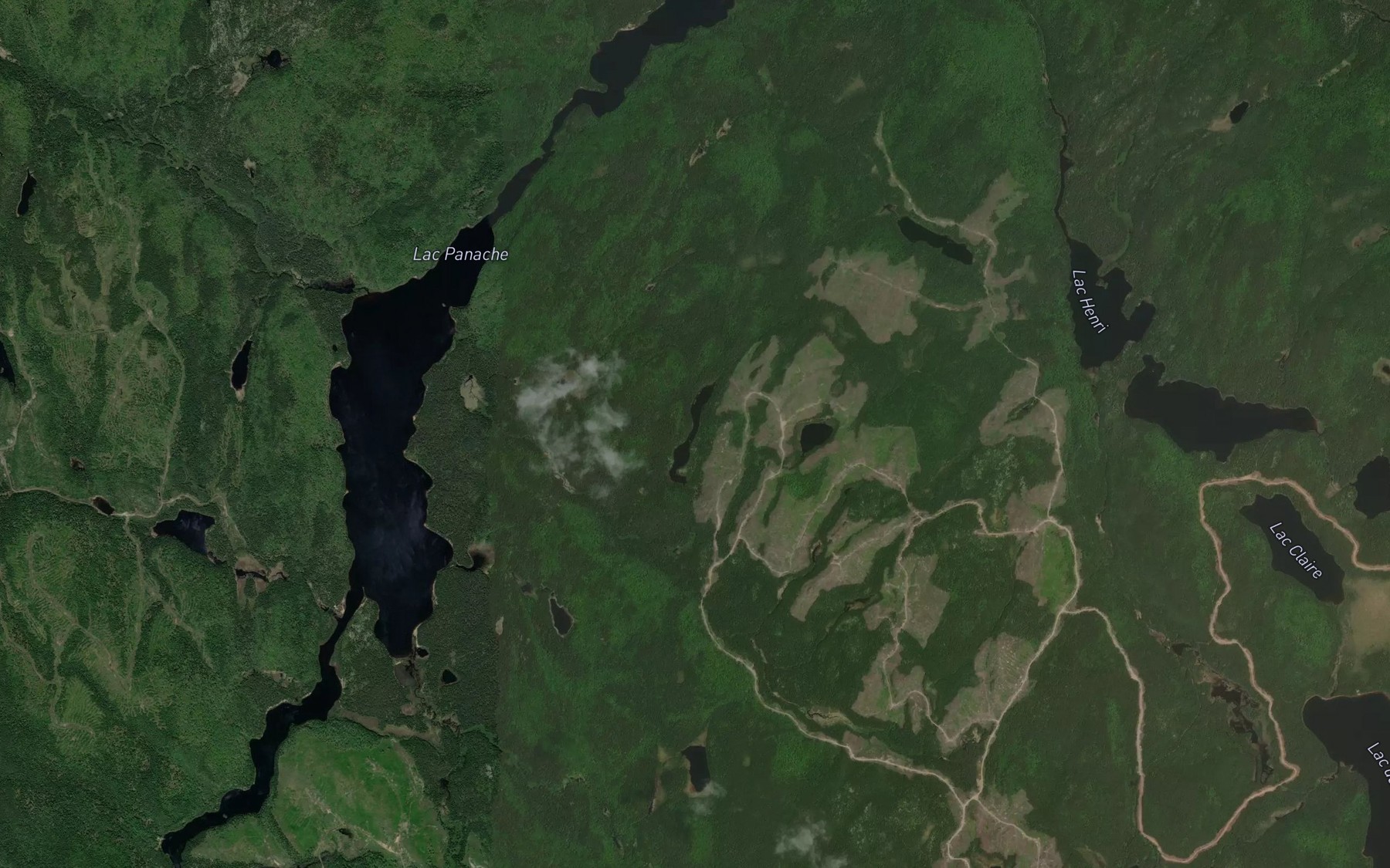 Satellite map of the Lac de la Grosse Patate