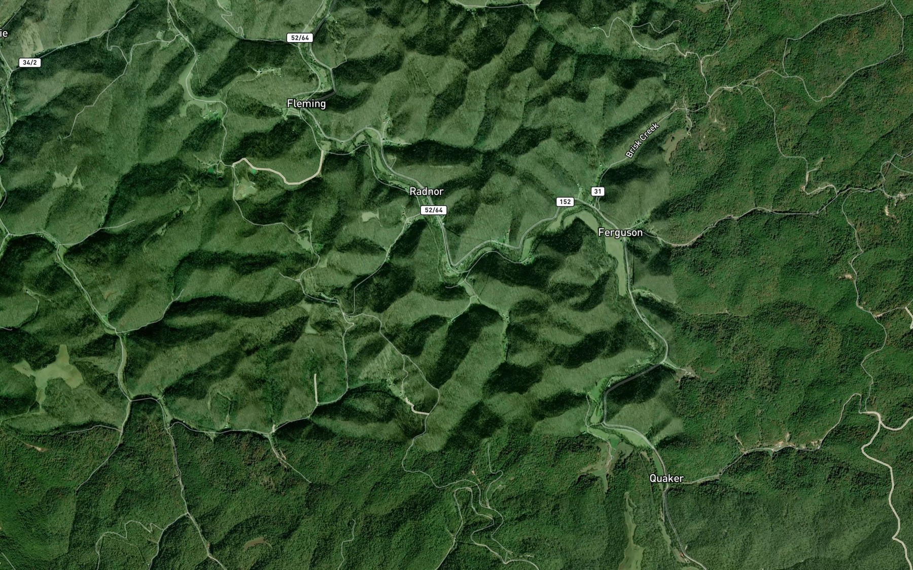 Satellite map of the Big Branch