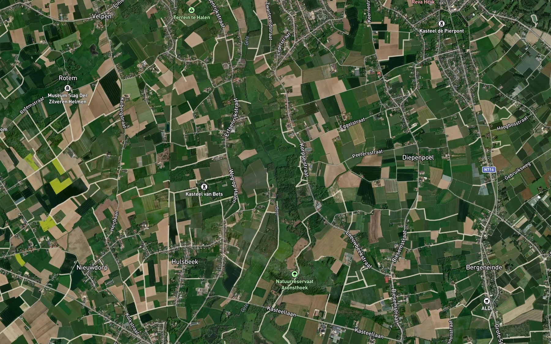 Satellite map of the Kropbeek