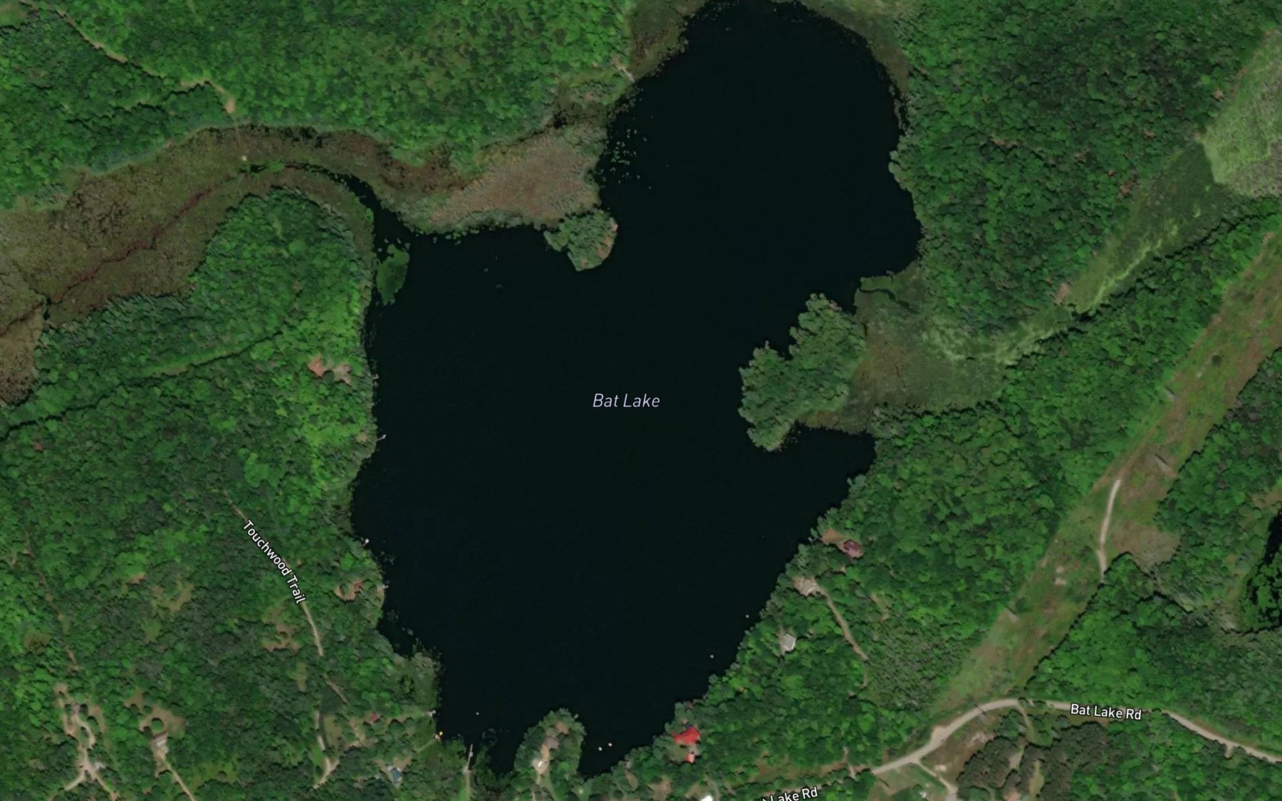 Satellite map of the Bat Lake