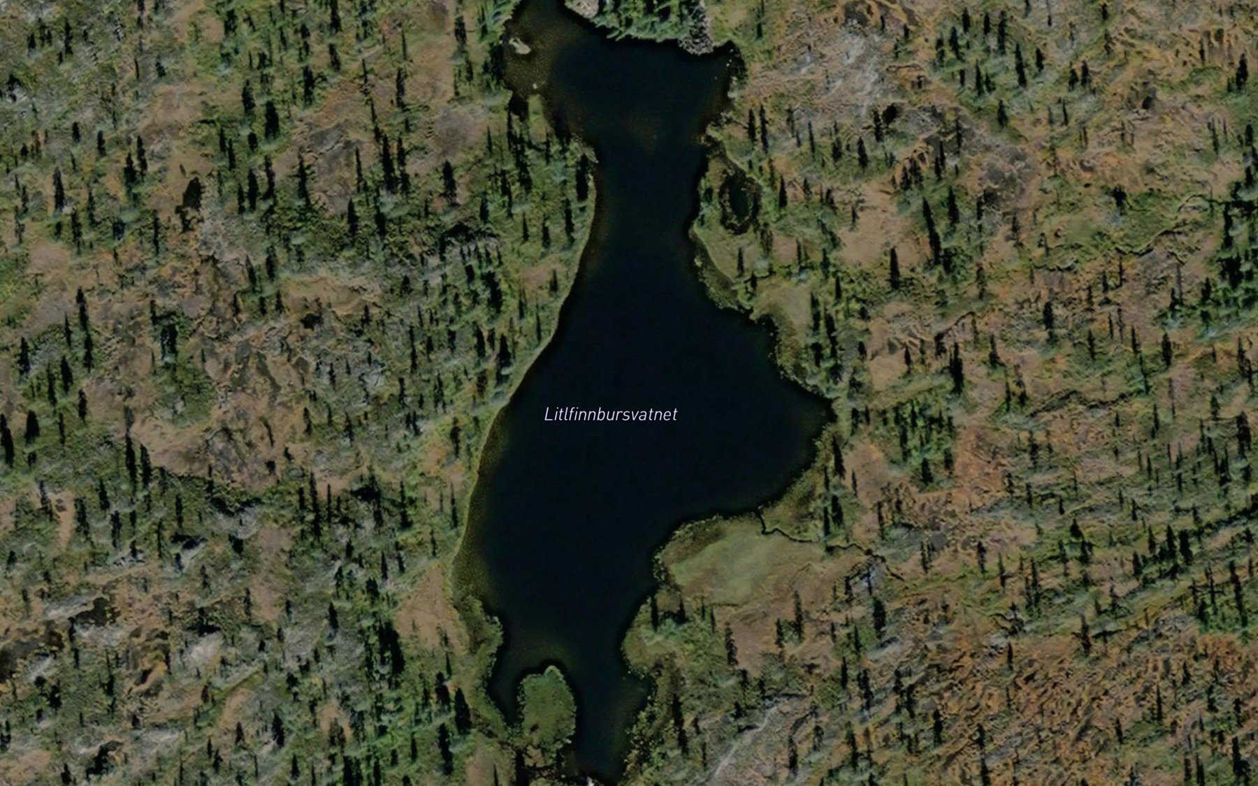 Satellite map of the Finnbuvatnet,l