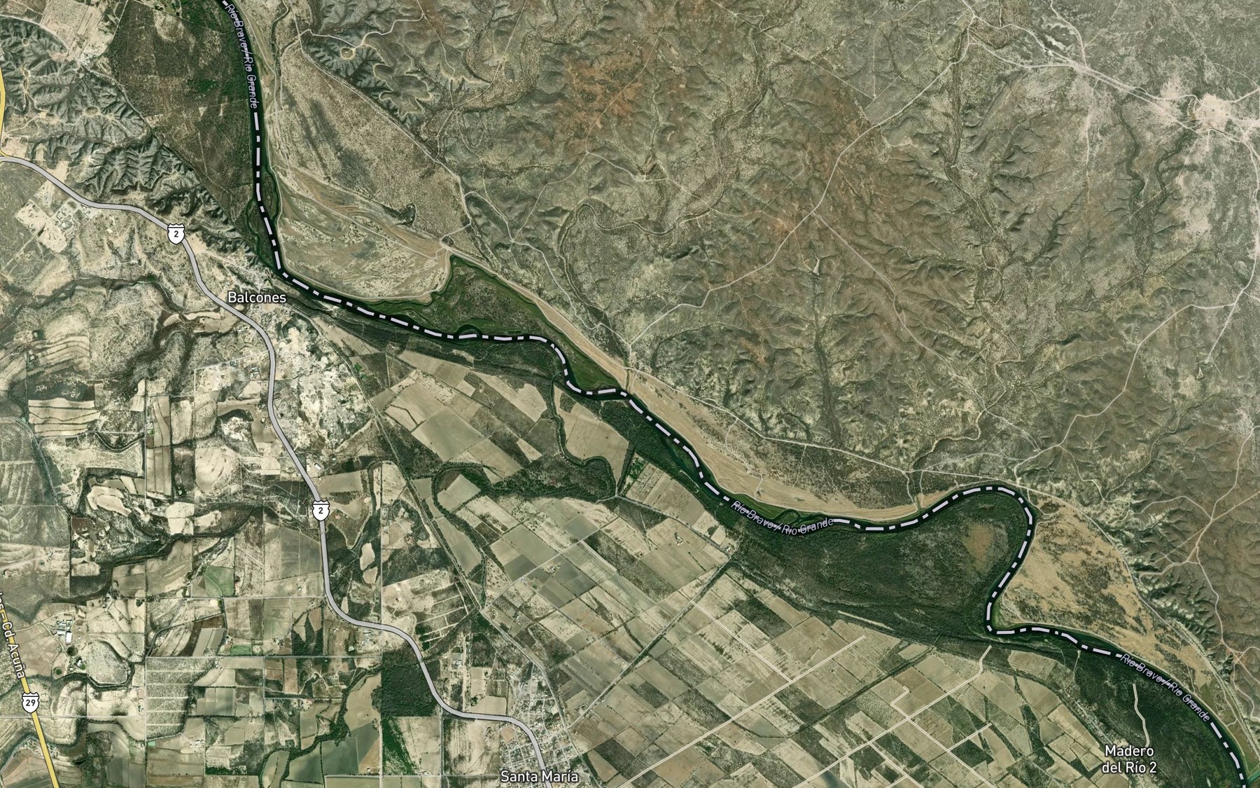 Satellite map of the Zorro Creek