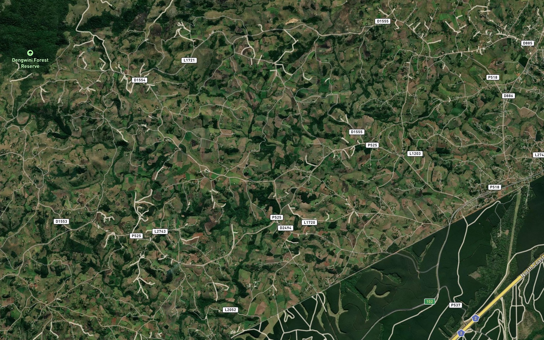 Satellite map of the aManzamnyama