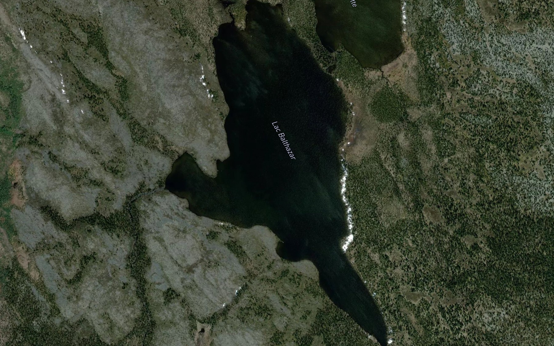 Satellite map of the Lac Balthazar