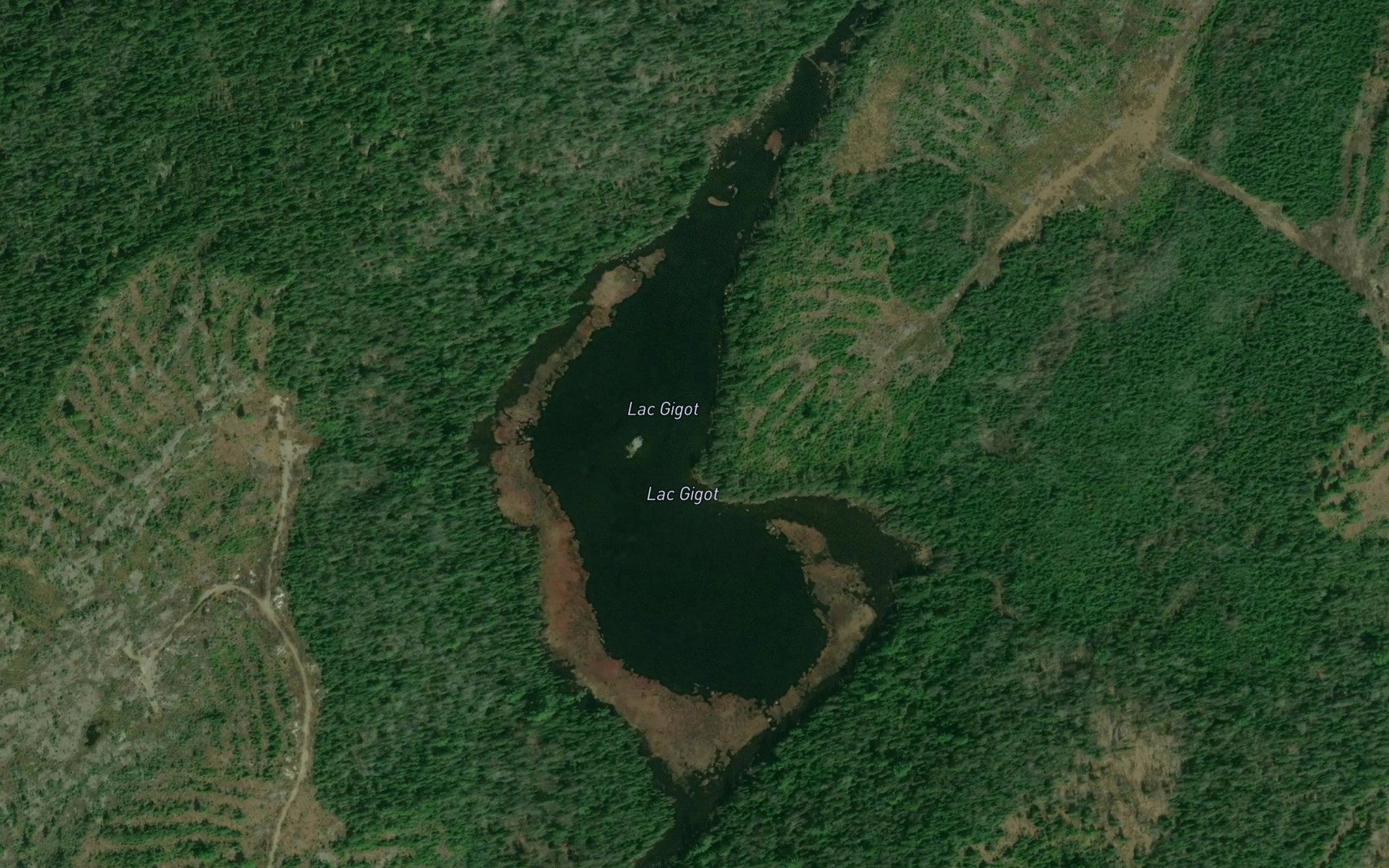 Satellite map of the Lac Gigot