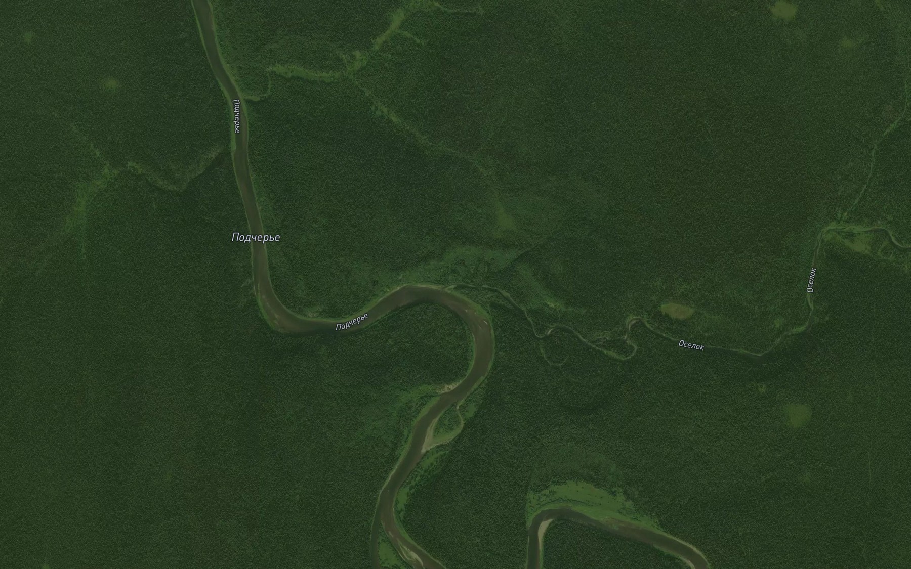 Satellite map of the Oselok