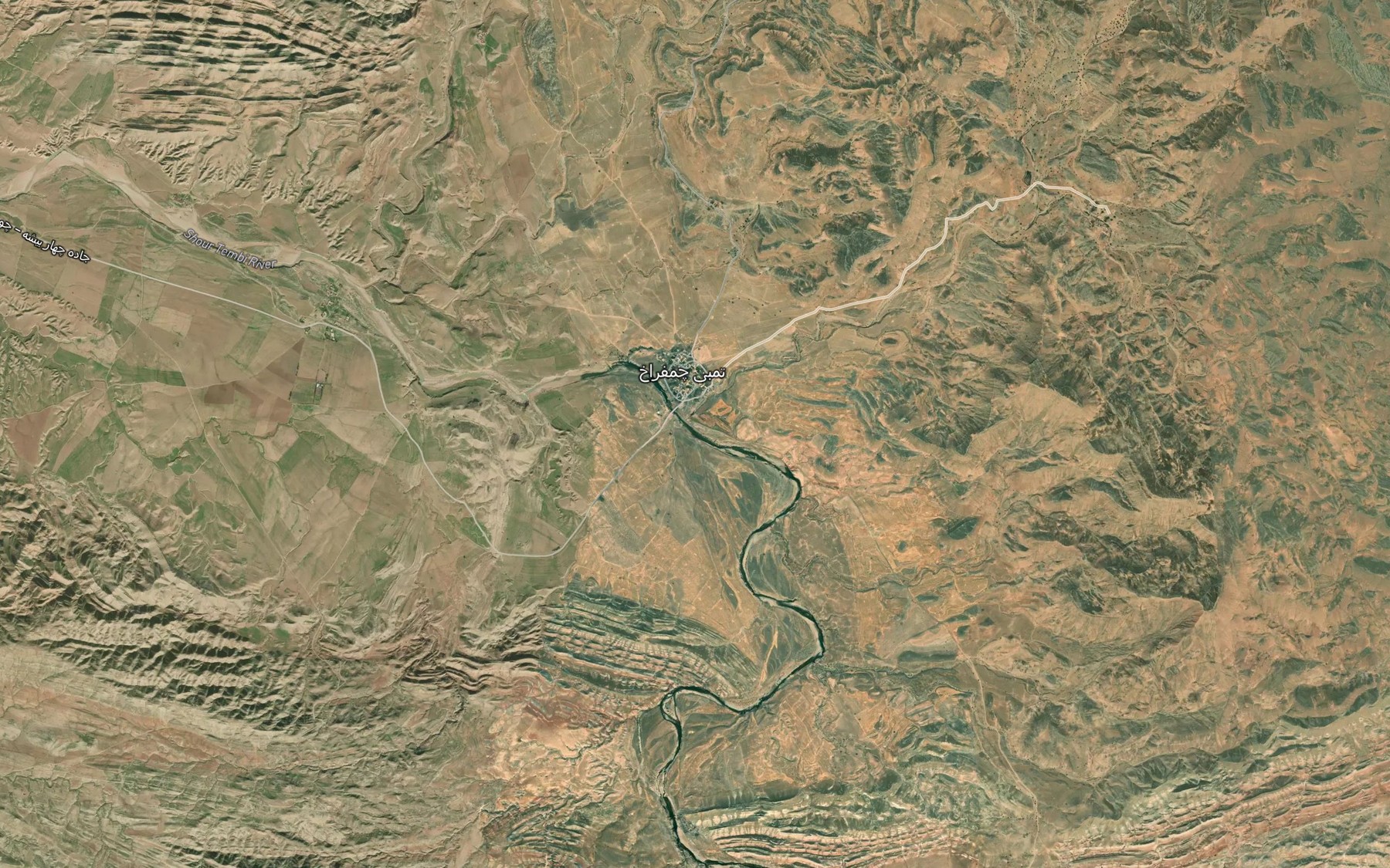 Satellite map of the Rudkhaneh-ye Shur