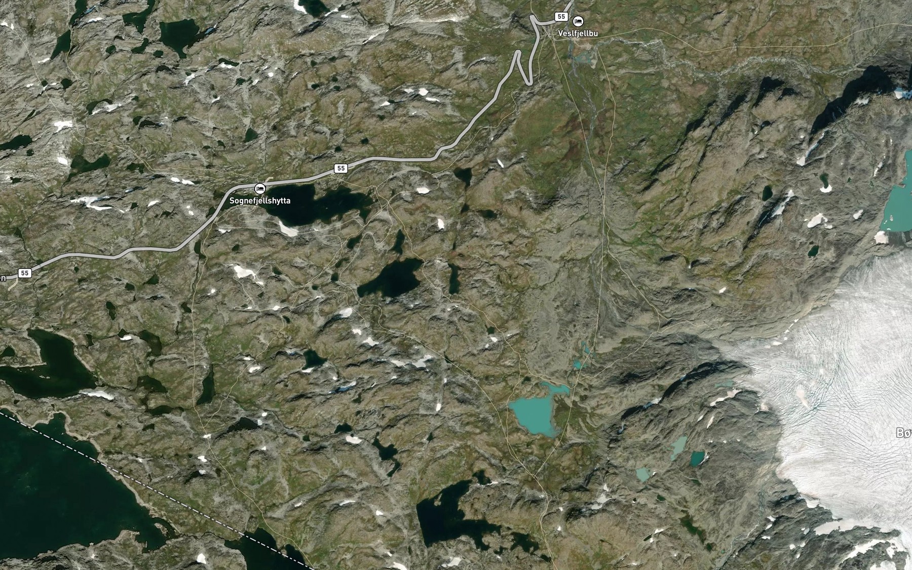 Satellite map of the Skolven