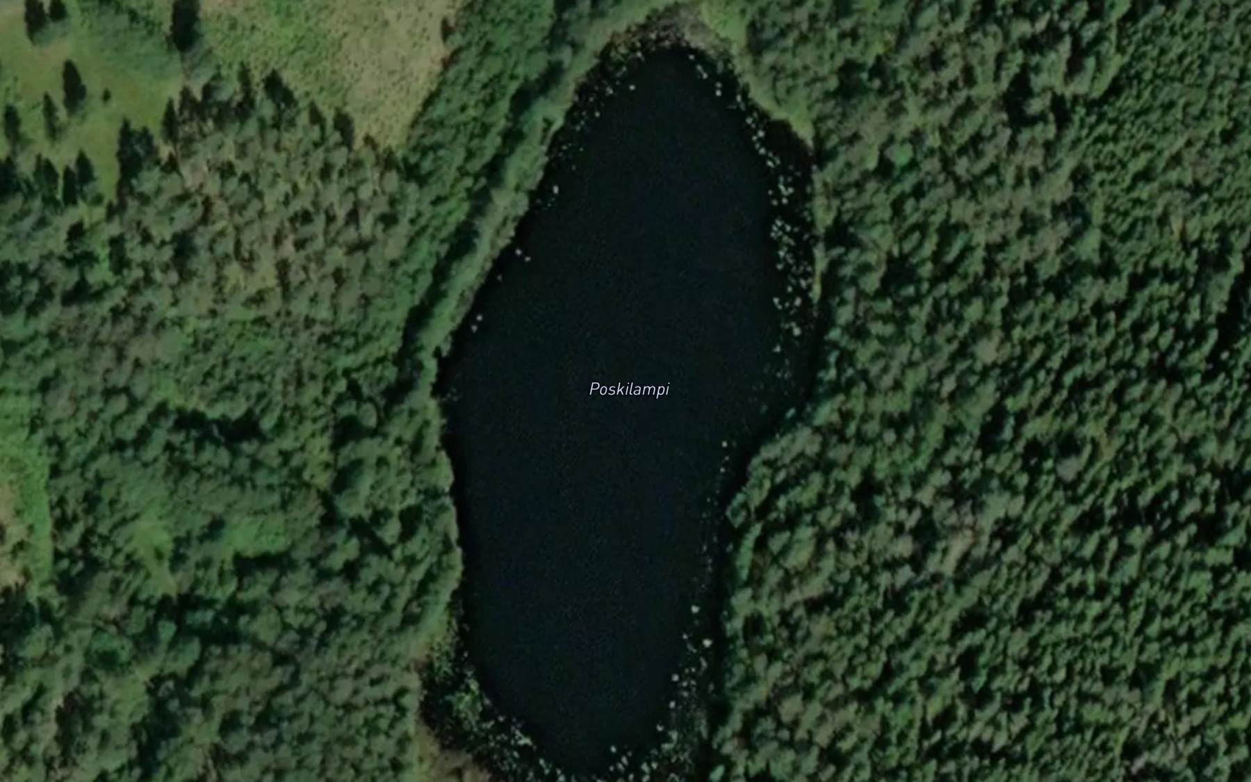 Satellite map of the Poskilampi