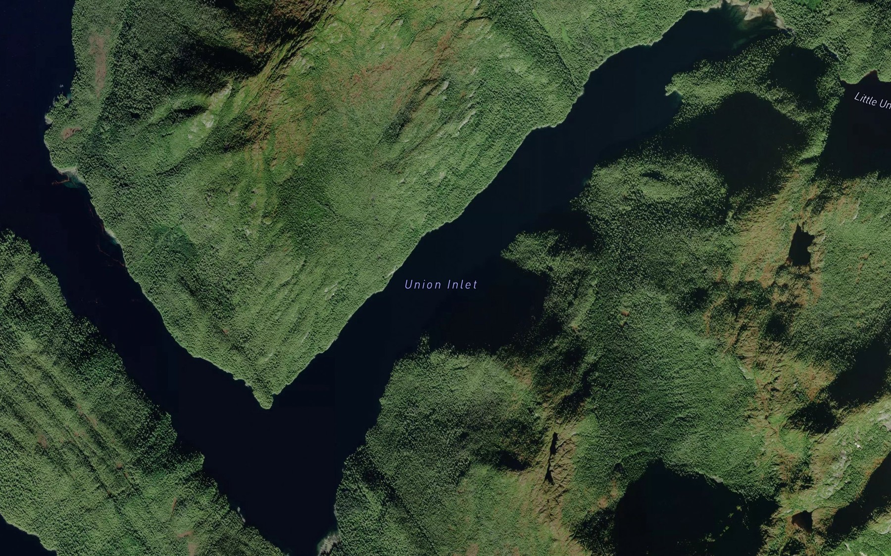 Satellite map of the Union Inlet