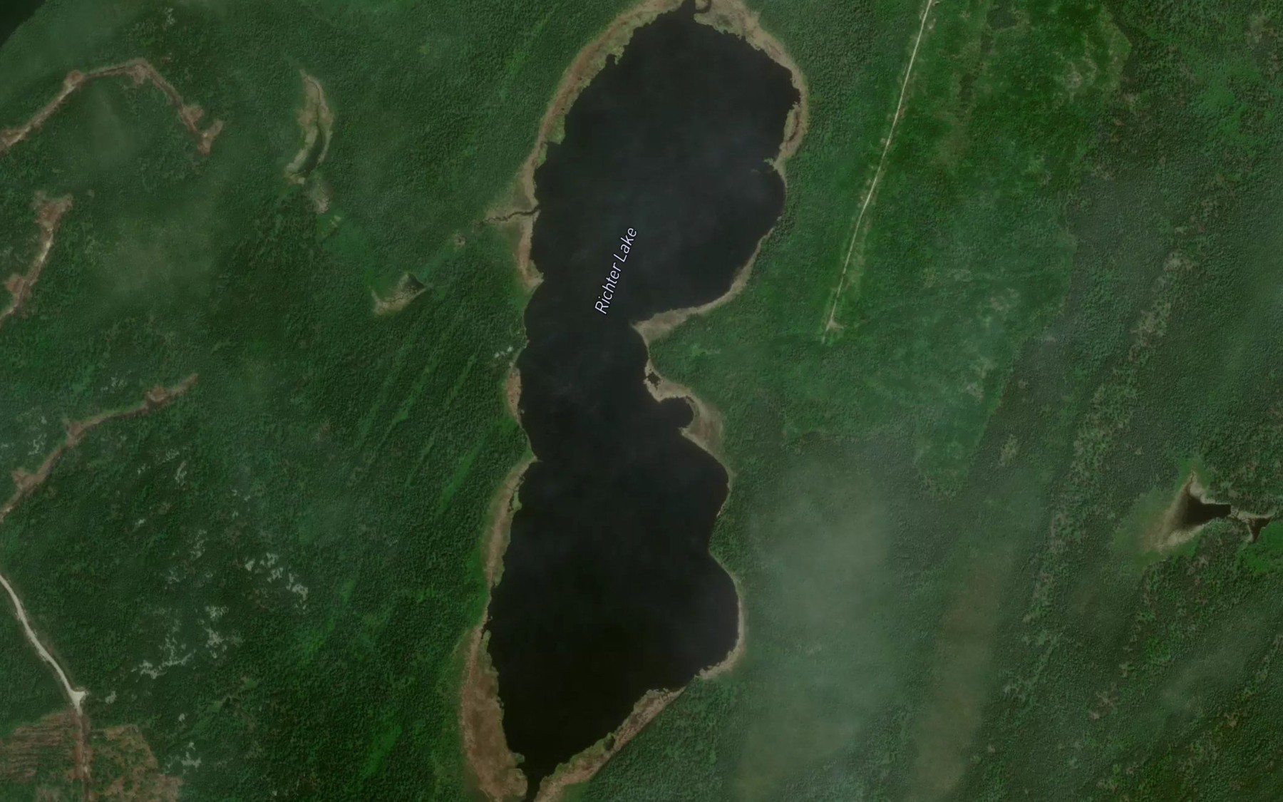 Satellite map of the Richter Lake