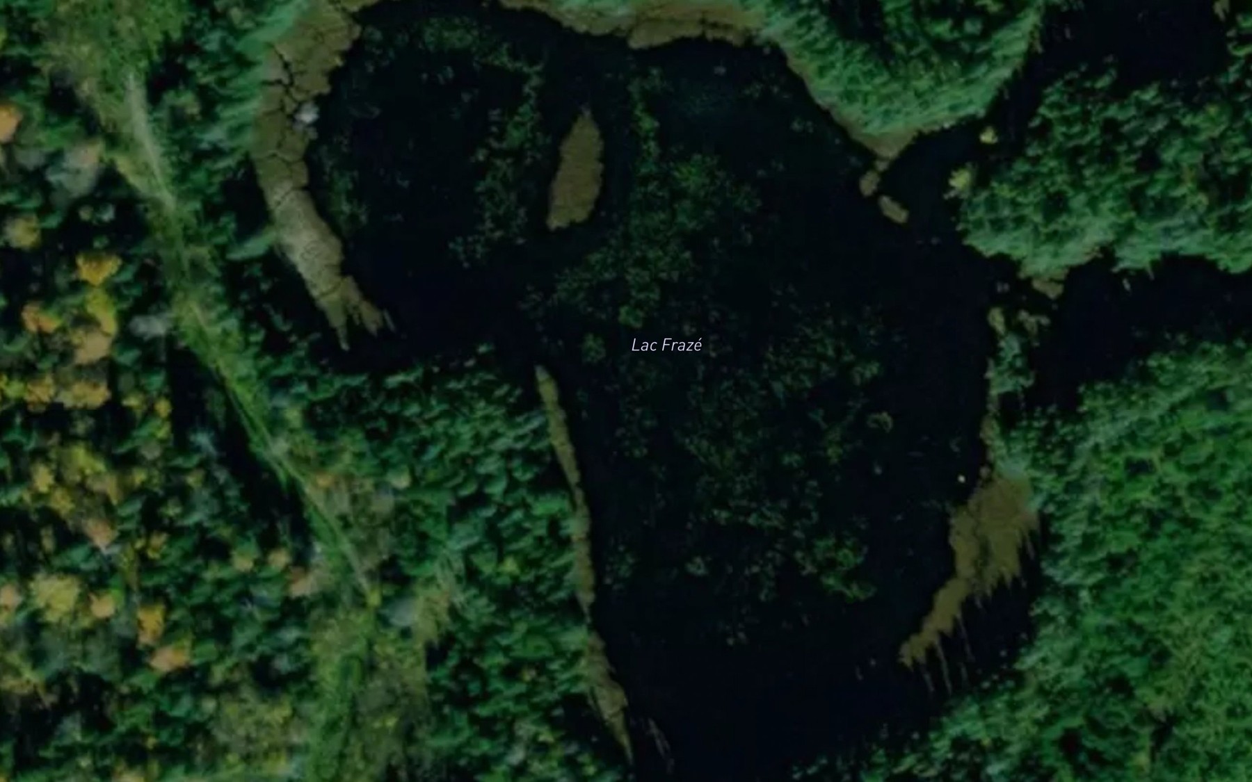 Satellite map of the Lac Fraze