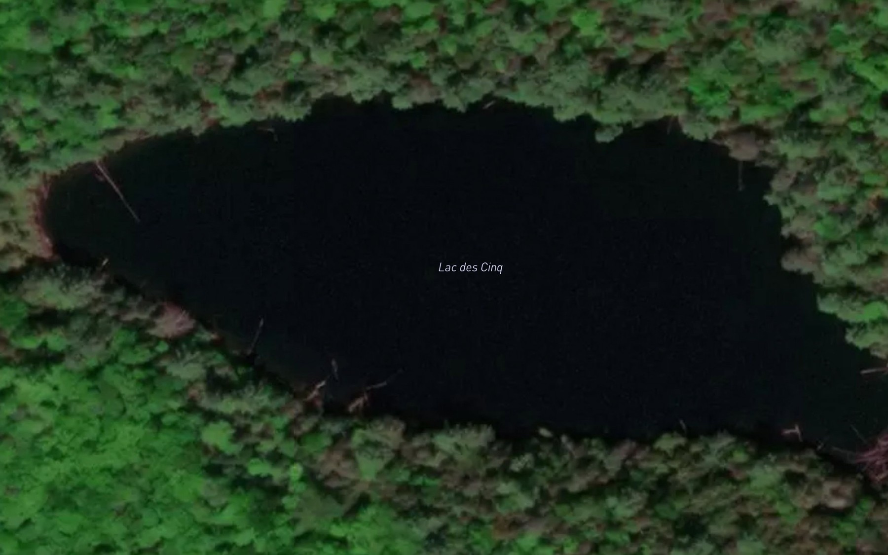 Satellite map of the Lac des Cinq