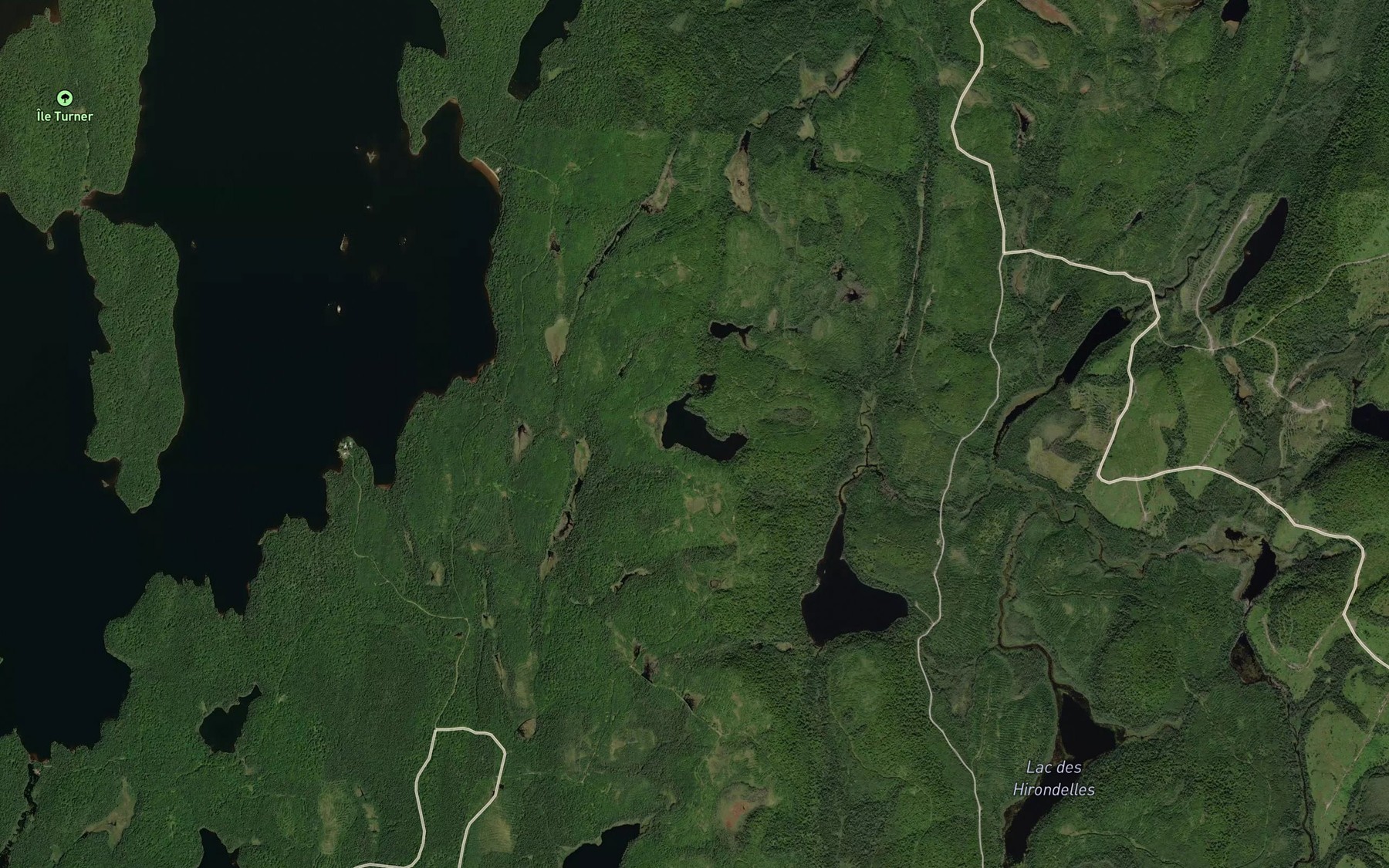 Satellite map of the Lac Cache