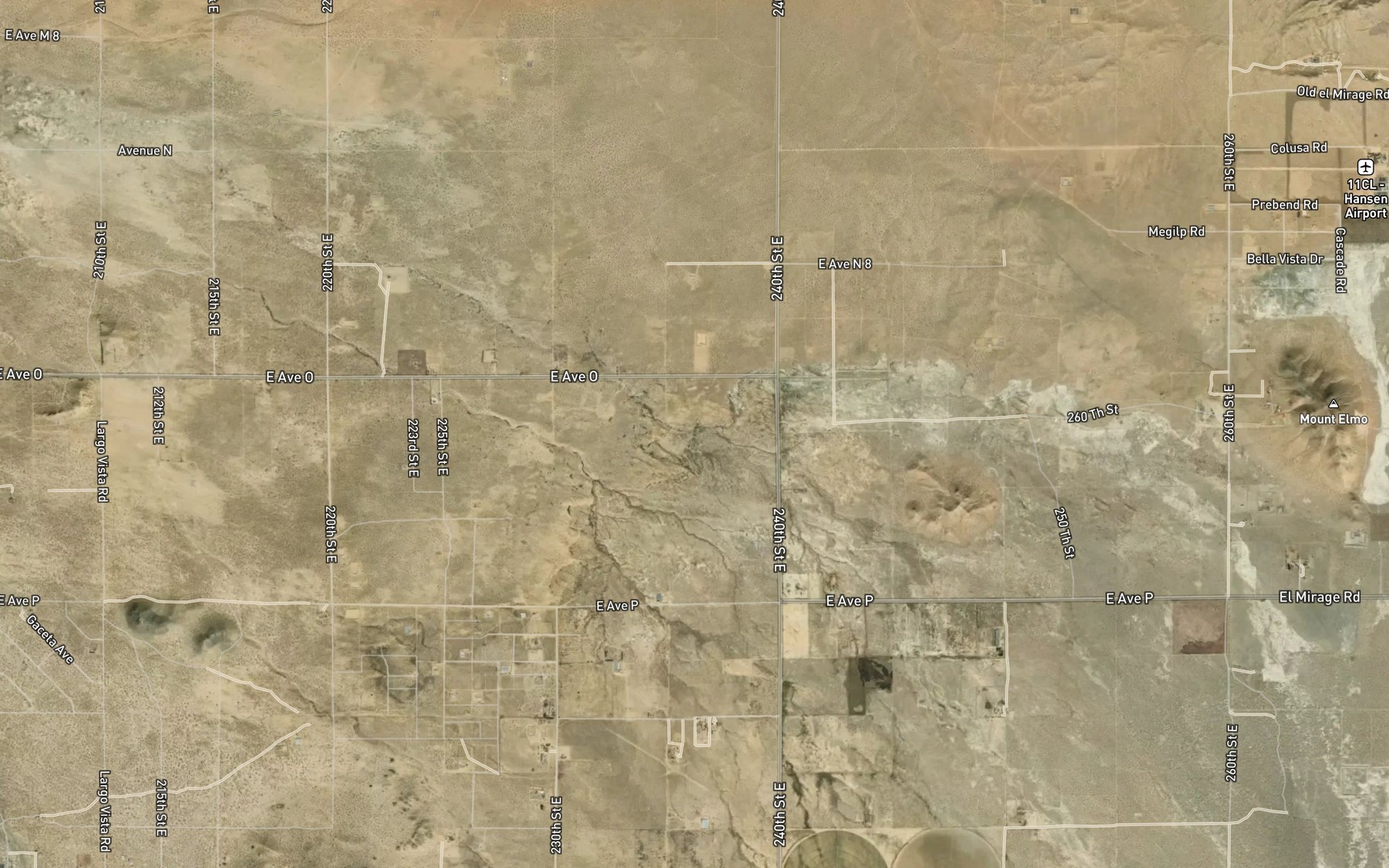 Satellite map of the Moody Springs