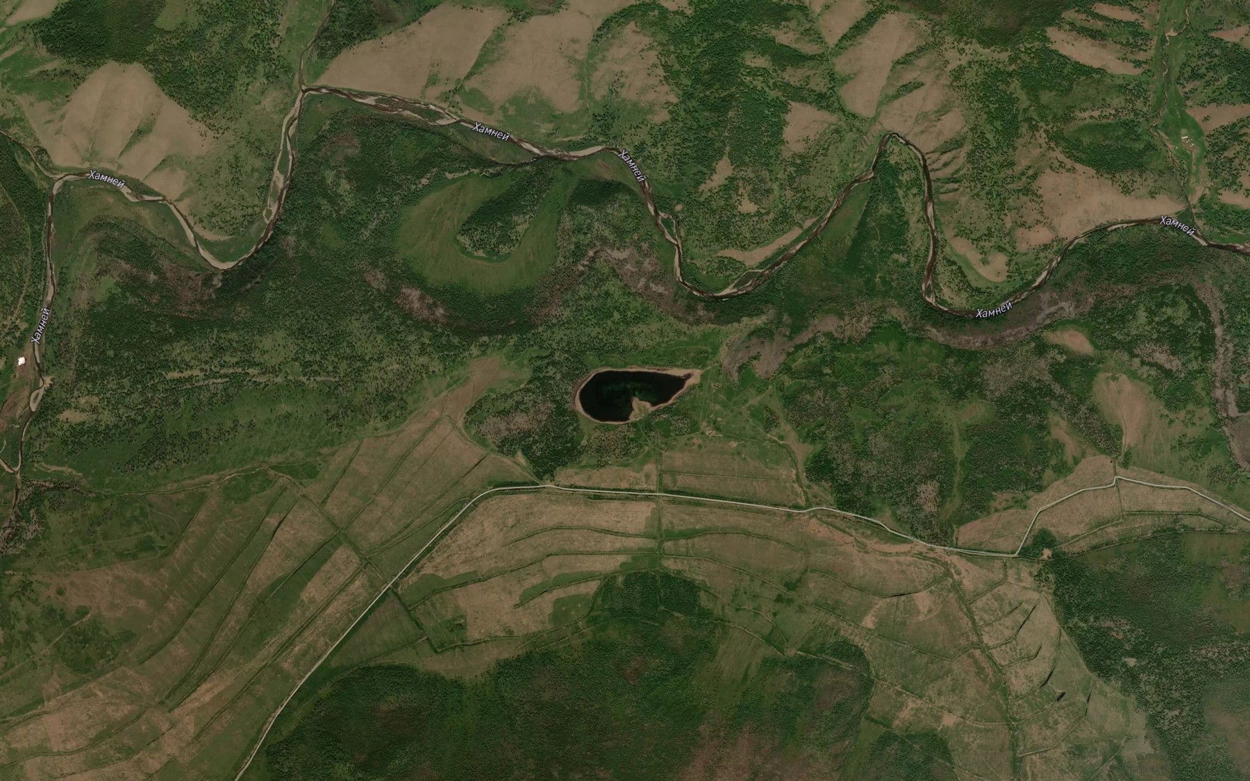 Satellite map of the Ozero Dykta
