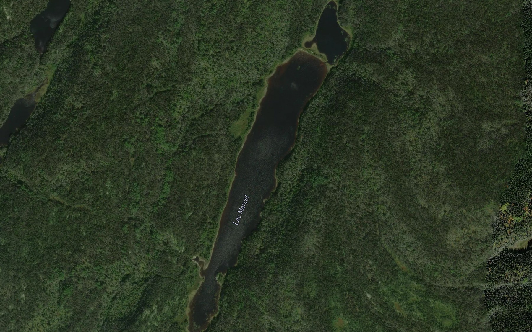 Satellite map of the Lac Marcel