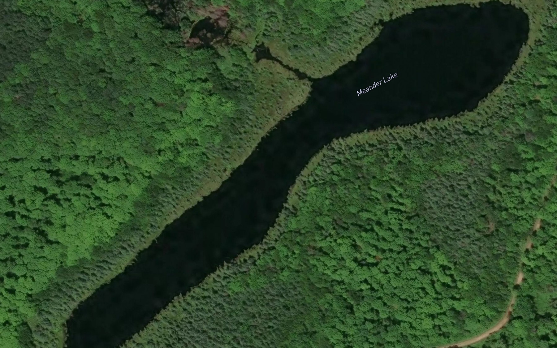 Satellite map of the Meander Lake