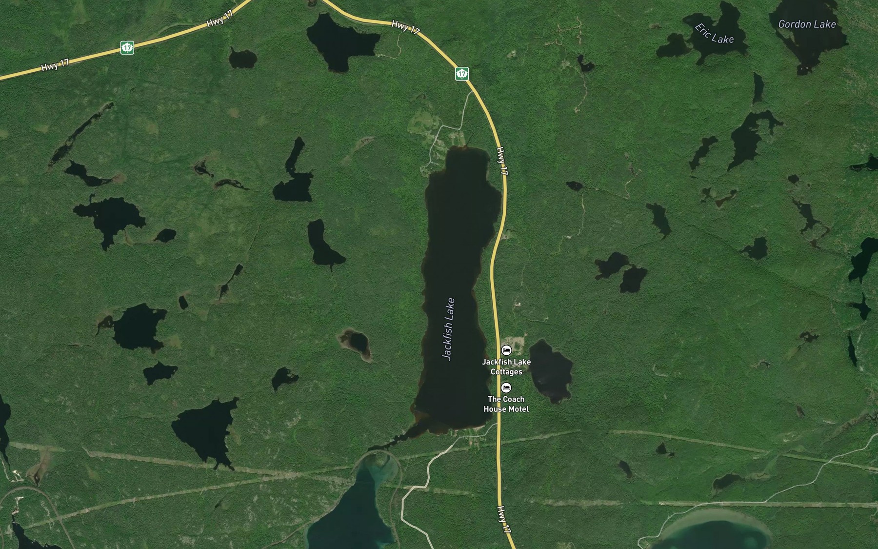 Satellite map of the Sawmill Creek