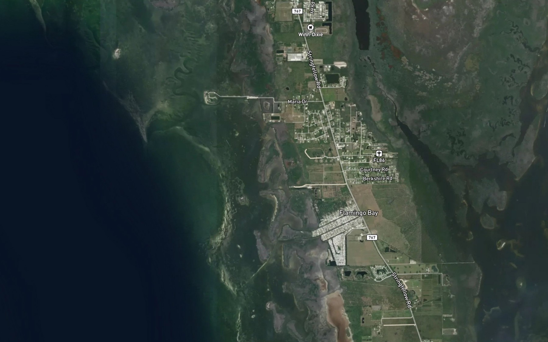 Satellite map of the Lower Thirty-six Bay