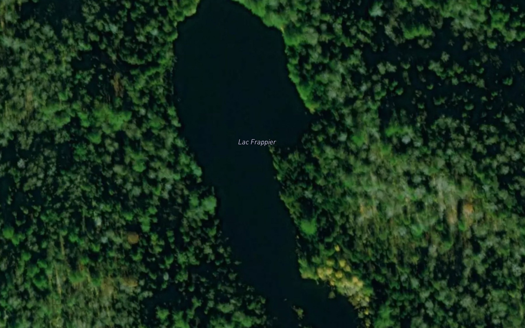 Satellite map of the Lac Frappier
