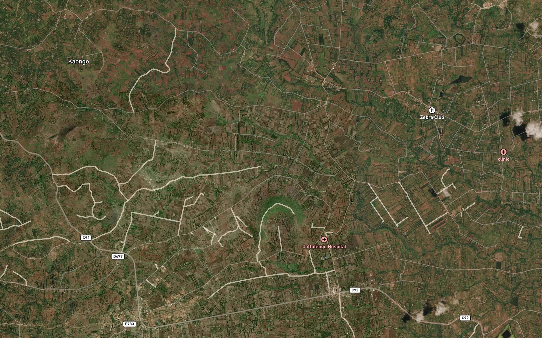 Satellite map of the Tangege