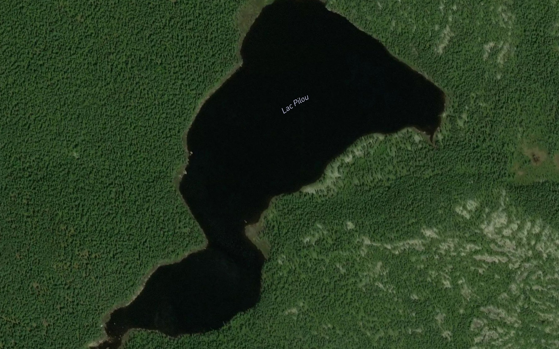 Satellite map of the Lac Pilou