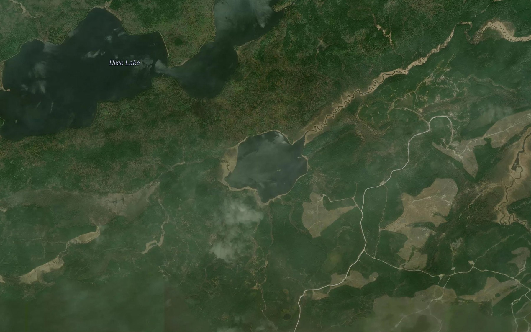 Satellite map of the Hiewall Lake