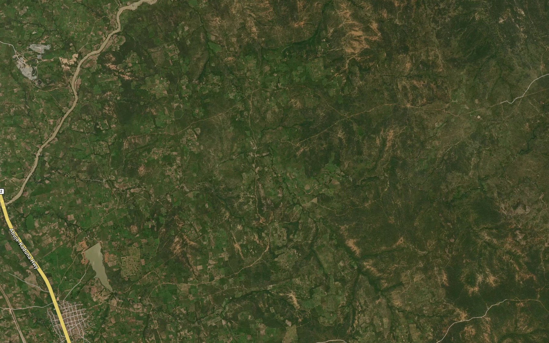 Satellite map of the River Bamgbala