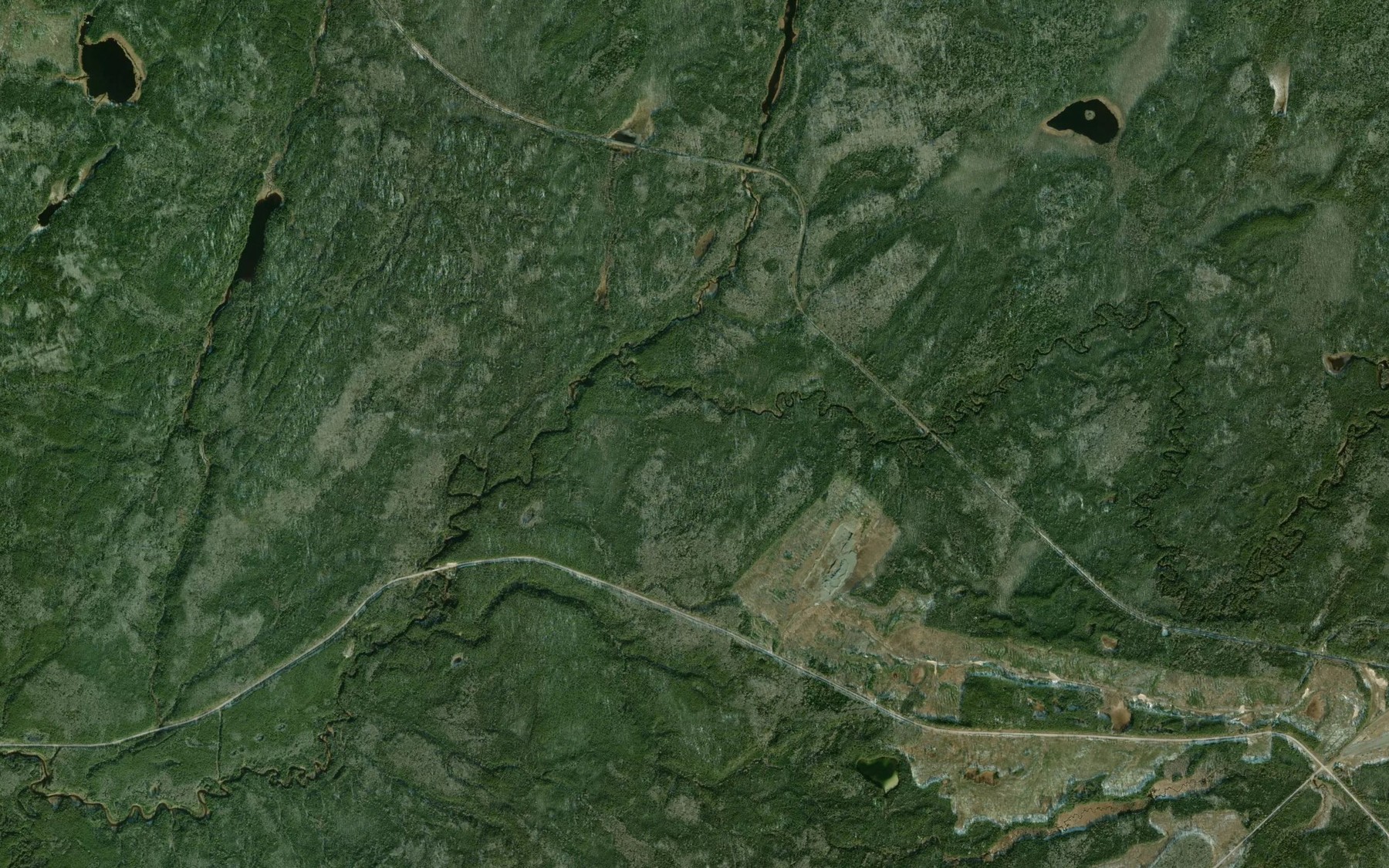 Satellite map of the Little White Otter River