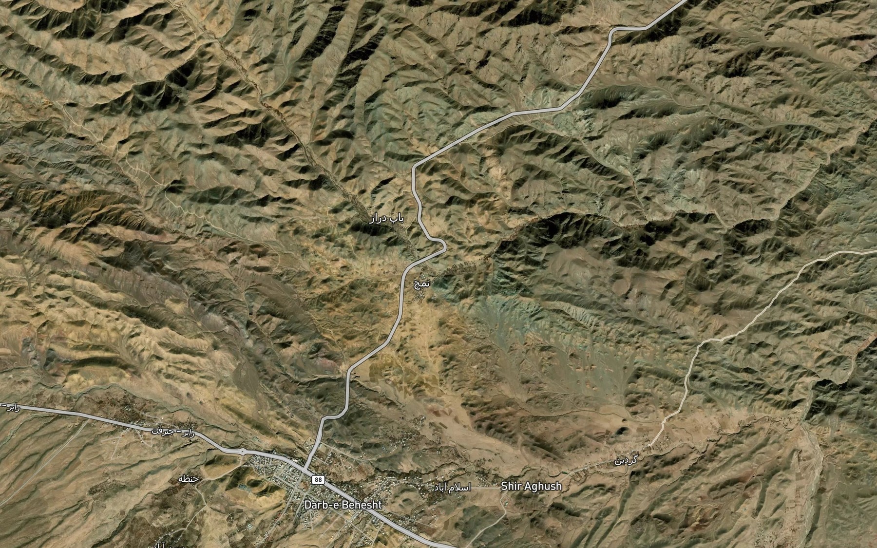 Satellite map of the Rudkhaneh-ye Darreh-ye Kohneh