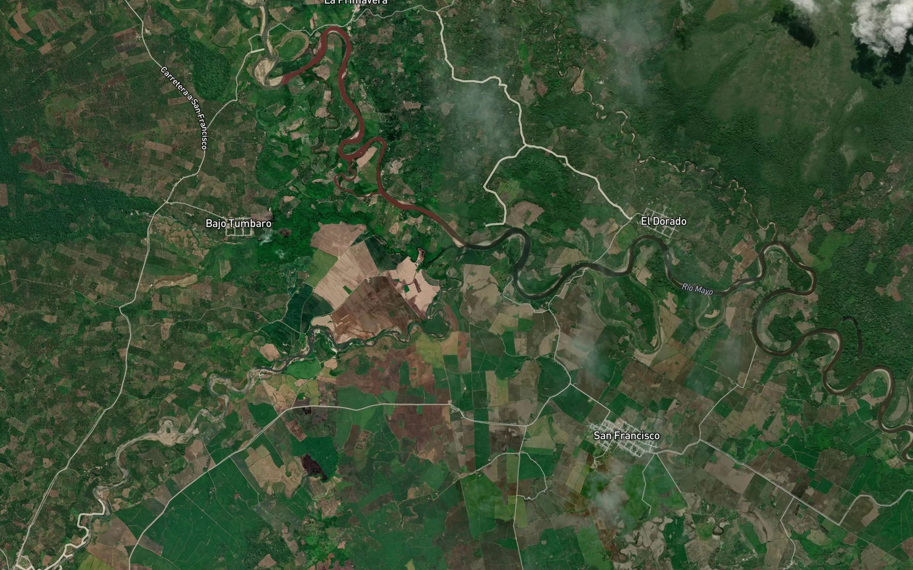 Satellite map of the Rio Naranjillo