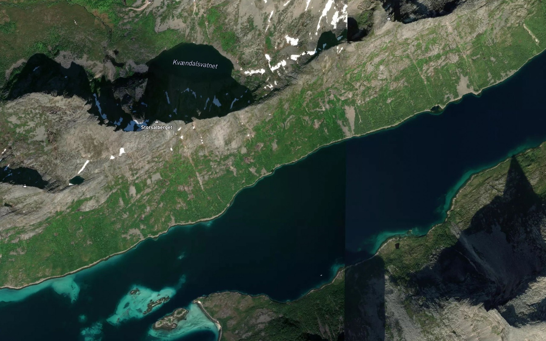 Satellite map of the Ytre Leirkasa