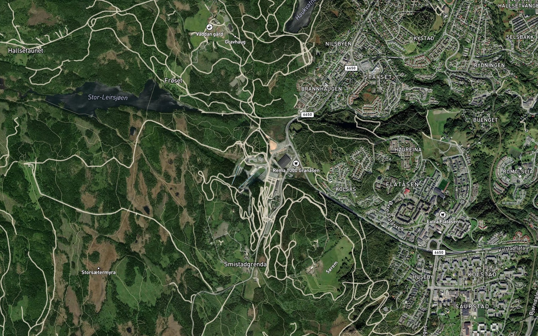 Satellite map of the Hallantjorna