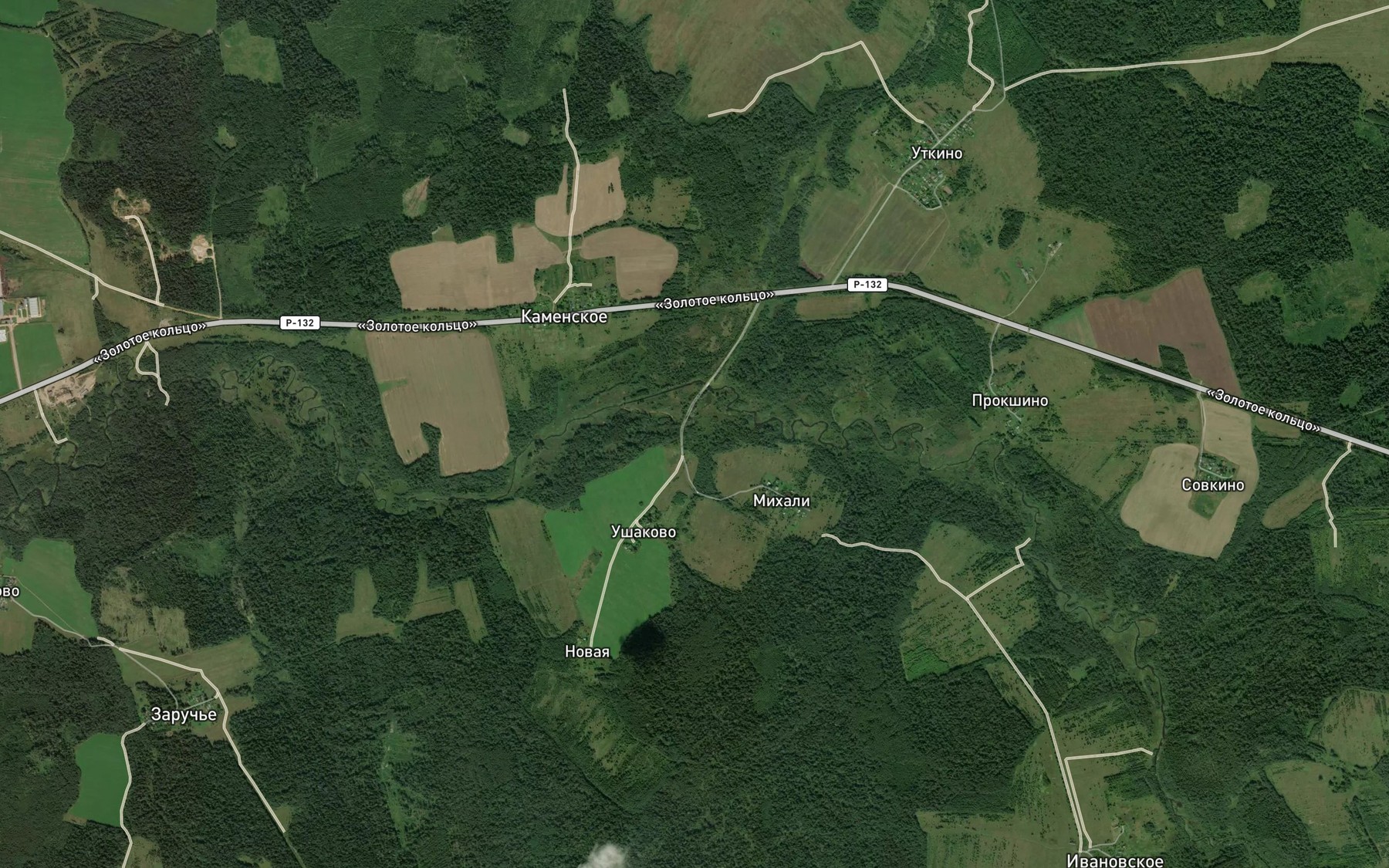 Satellite map of the Vozha