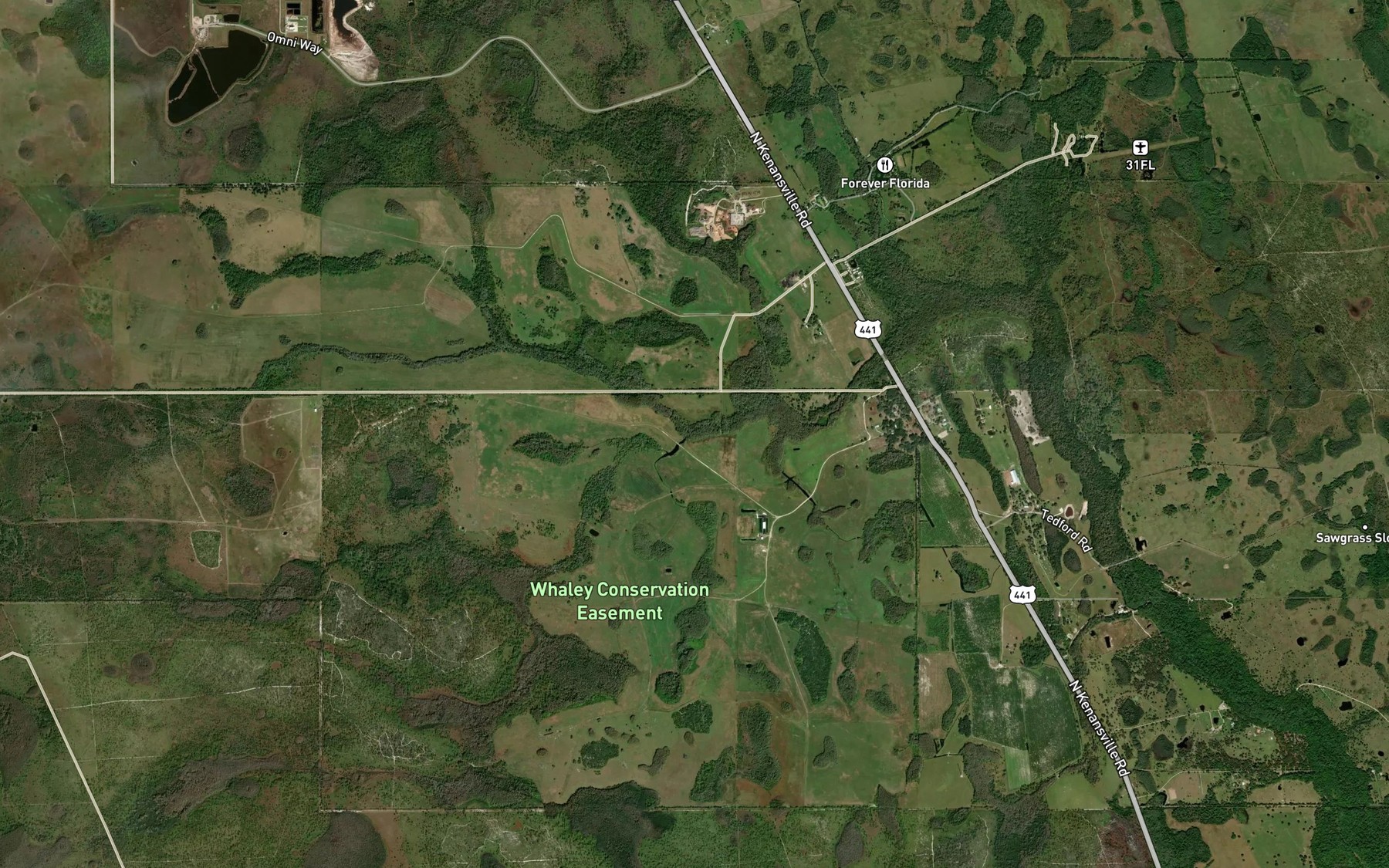 Satellite map of the Little Creek