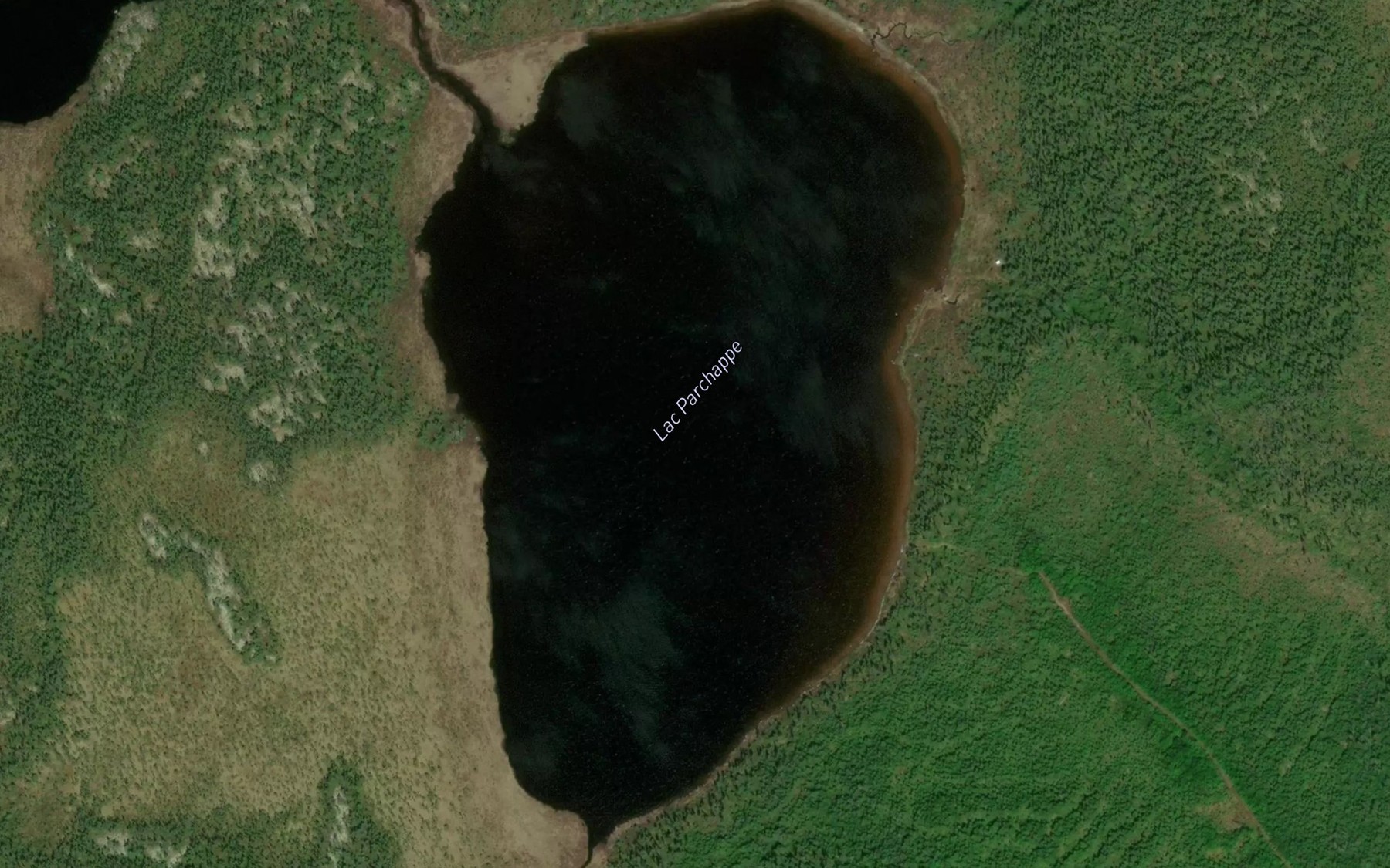 Satellite map of the Lac Parchappe