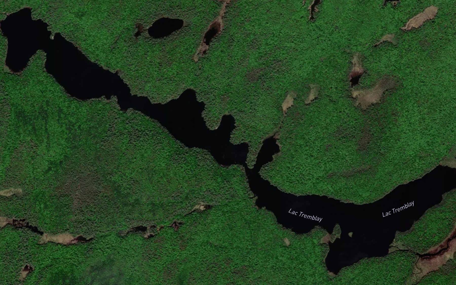 Satellite map of the Lac Tremblay